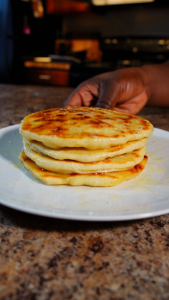 Stack of homemade butter naan