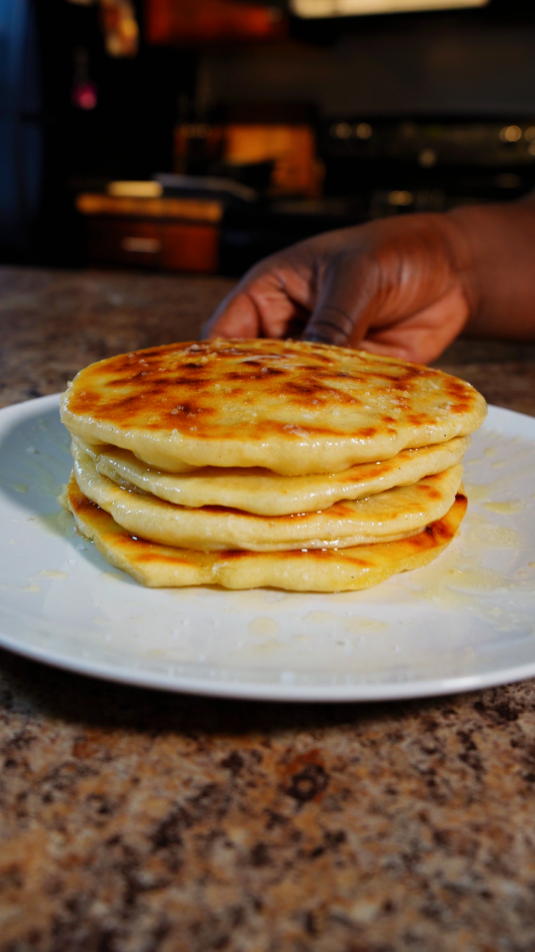 Stack of homemade butter naan