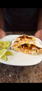 chipotle chicken crunchwrap on plate