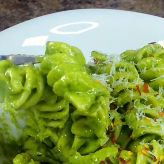 Spinach Basil Pesto Pasta