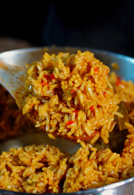 Rice on a spoon