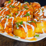 Buffalo Chicken Pinwheels on a plate