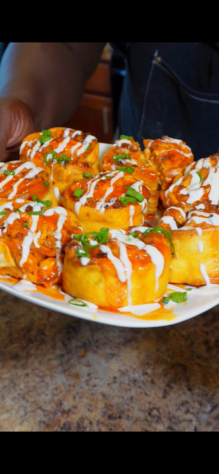 Buffalo Chicken Pinwheels on a plate