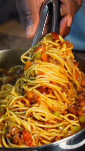 spaghetti on a fork